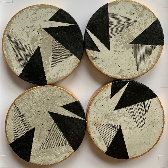 Handcrafted & Painted Ceramic Coasters or Ornament